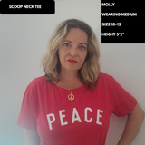 PEACE Scoop T-shirt Red