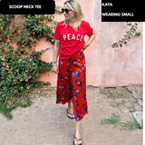 PEACE Scoop T-shirt Red