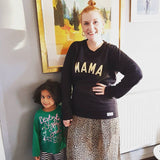 MAMA Black Oversized Organic Sweatshirt