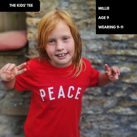 PEACE Kids' T-shirt Red
