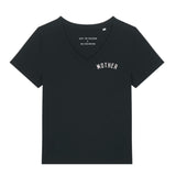 MOTHER V neck T-shirt black