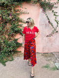 PEACE Blue Oversized Organic Sweatshirt