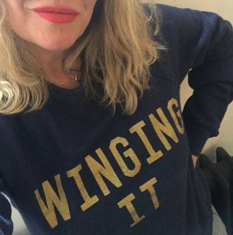 WINGING IT Navy Gold Supersoft