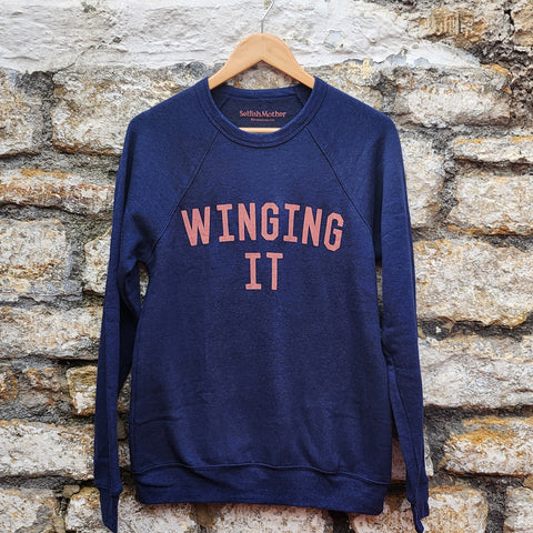WINGING IT Navy & peach Supersoft