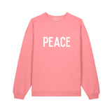 PEACE Pink Oversized Organic Sweatshirt