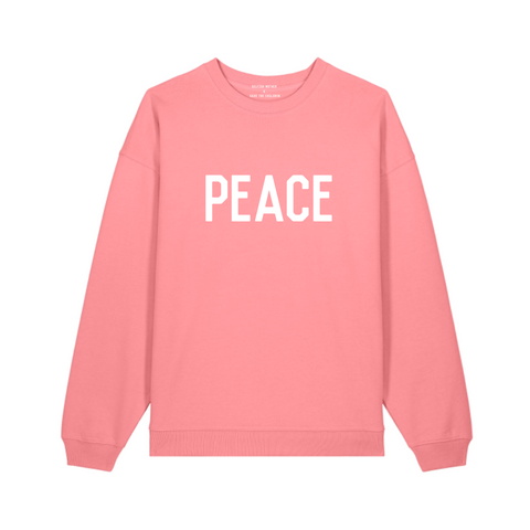 PEACE Pink Oversized Organic Sweatshirt