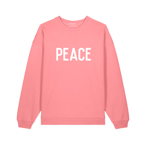 PEACE Pink Oversized Organic Sweatshirt