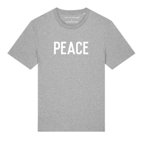 PEACE Unisex T-shirt Grey / White