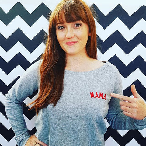 MAMA Black Oversized Organic Sweatshirt