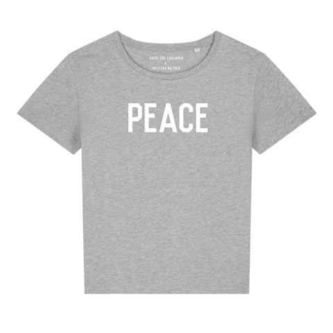 PEACE Scoop T-shirt Grey