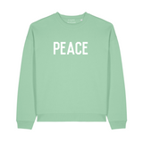 PEACE Eau De Nil Oversized Organic Sweatshirt