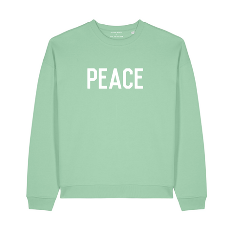 PEACE Eau De Nil Oversized Organic Sweatshirt