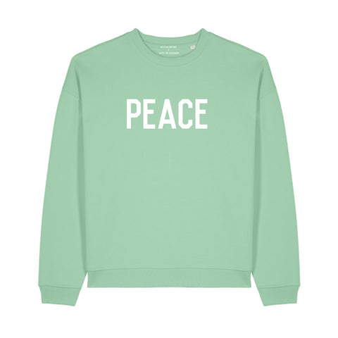 PEACE Eau De Nil Oversized Organic Sweatshirt