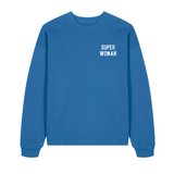 Super Woman Blue Oversized Organic Sweatshirt