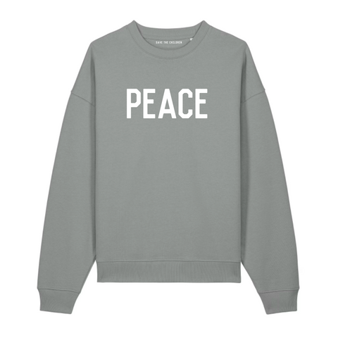 PEACE Grey Oversized Organic Sweatshirt