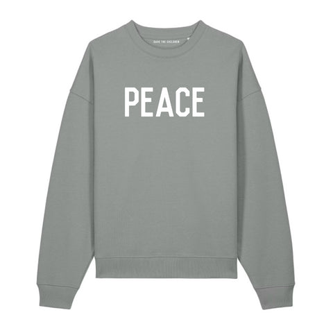 PEACE Grey Oversized Organic Sweatshirt