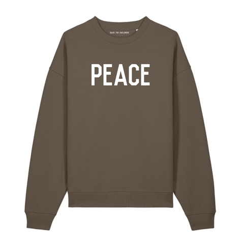 PEACE Mocca Oversized Organic Sweatshirt