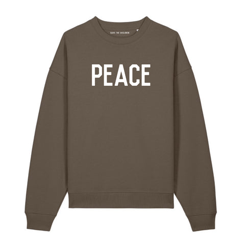 PEACE Mocca Oversized Organic Sweatshirt