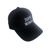 Super Woman Black Cord Organic Cotton Cap