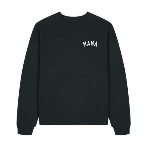 MAMA Black Oversized Organic Sweatshirt