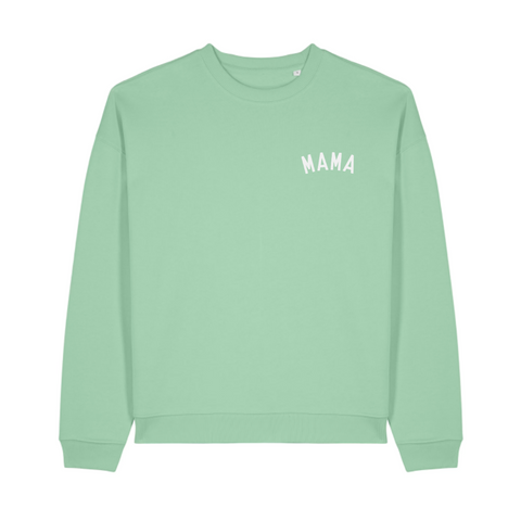 MAMA Eau De Nil Oversized Organic Sweatshirt