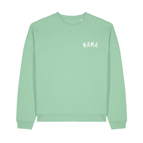 MAMA Eau De Nil Oversized Organic Sweatshirt