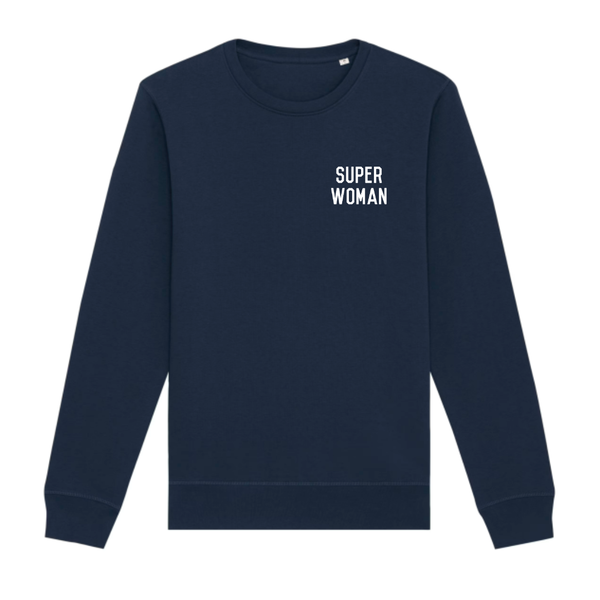 Super Woman Navy Organic Sweatshirt