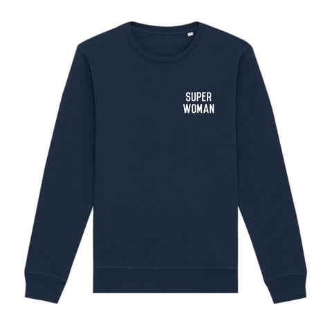 Super Woman Navy Organic Sweatshirt