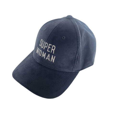 Super Woman Blue Cord Organic Cotton Cap
