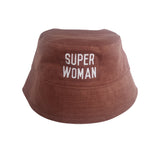 Super Woman Dusky Cord Organic Cotton Bucket Hat