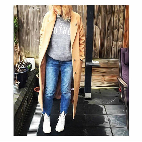 WINGING IT Grey Oversized Organic Sweatshirt
