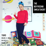 WINGING IT Grey Oversized Organic Sweatshirt
