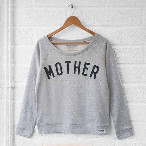 MOTHER grey Scoop Sweatshirt - Preorder