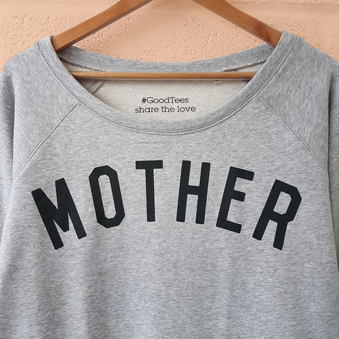 MOTHER grey Scoop Sweatshirt - Preorder