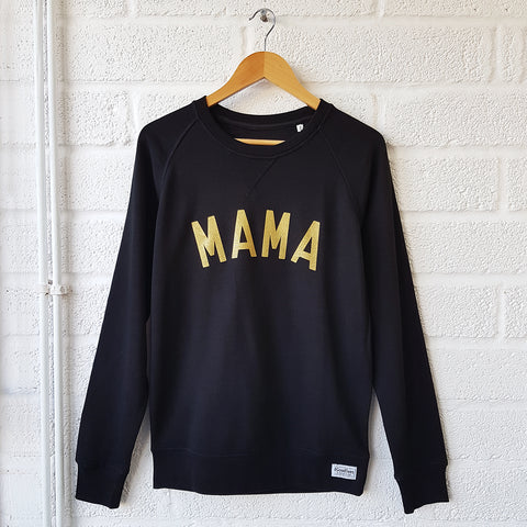 MAMA Black Gold Scoop Sweatshirt